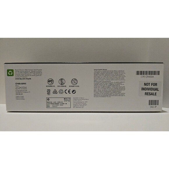 HP 201A CF400A Black LaserJet Toner Cartridge Genuine OEM New/Sealed - Picture 4 of 6
